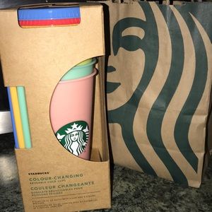 Color Changing cold cup Starbucks set
